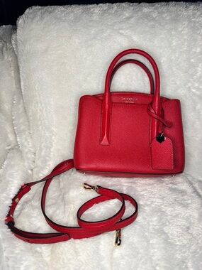 kate spade Red Leather Mini Satchel with Crossbody Strap